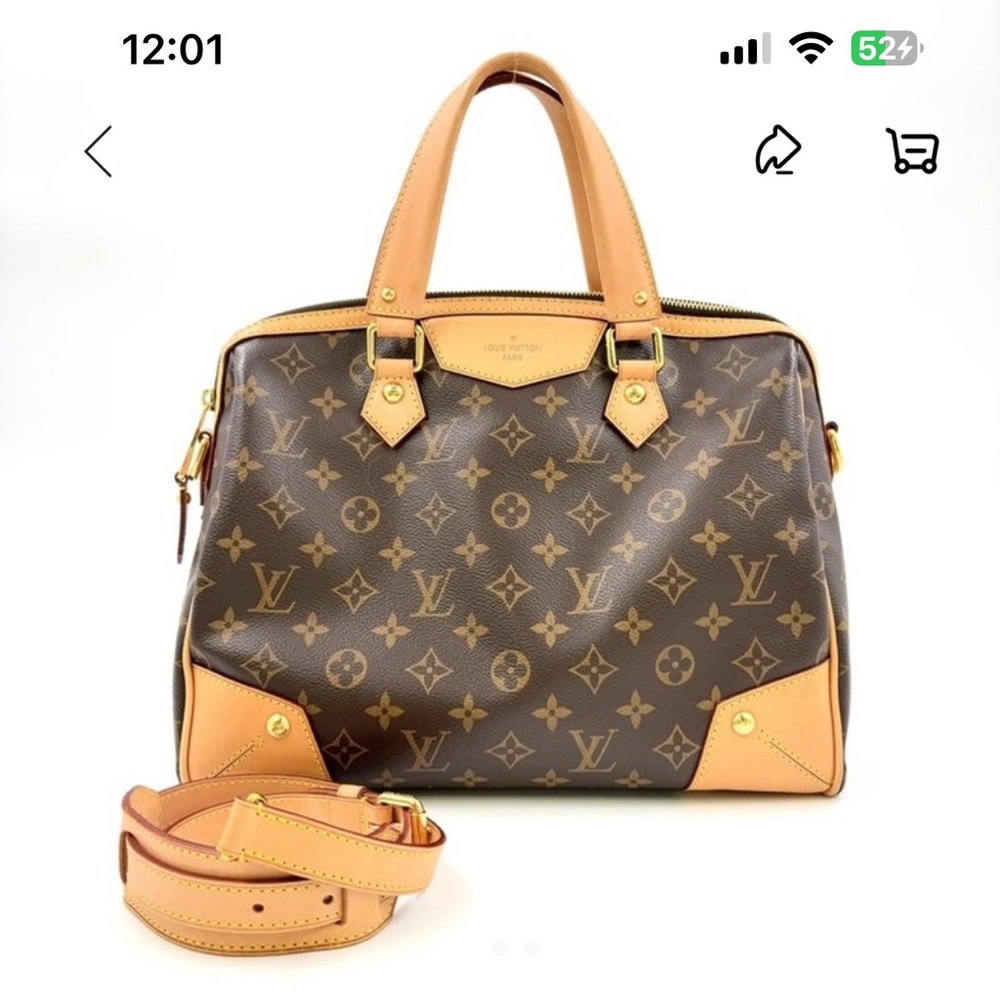 Louis Vuitton Monogram Satchel in Brown and Tan